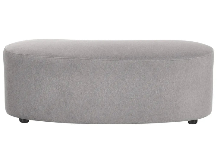 Sofa with Ottoman Fabric Grey Osmond