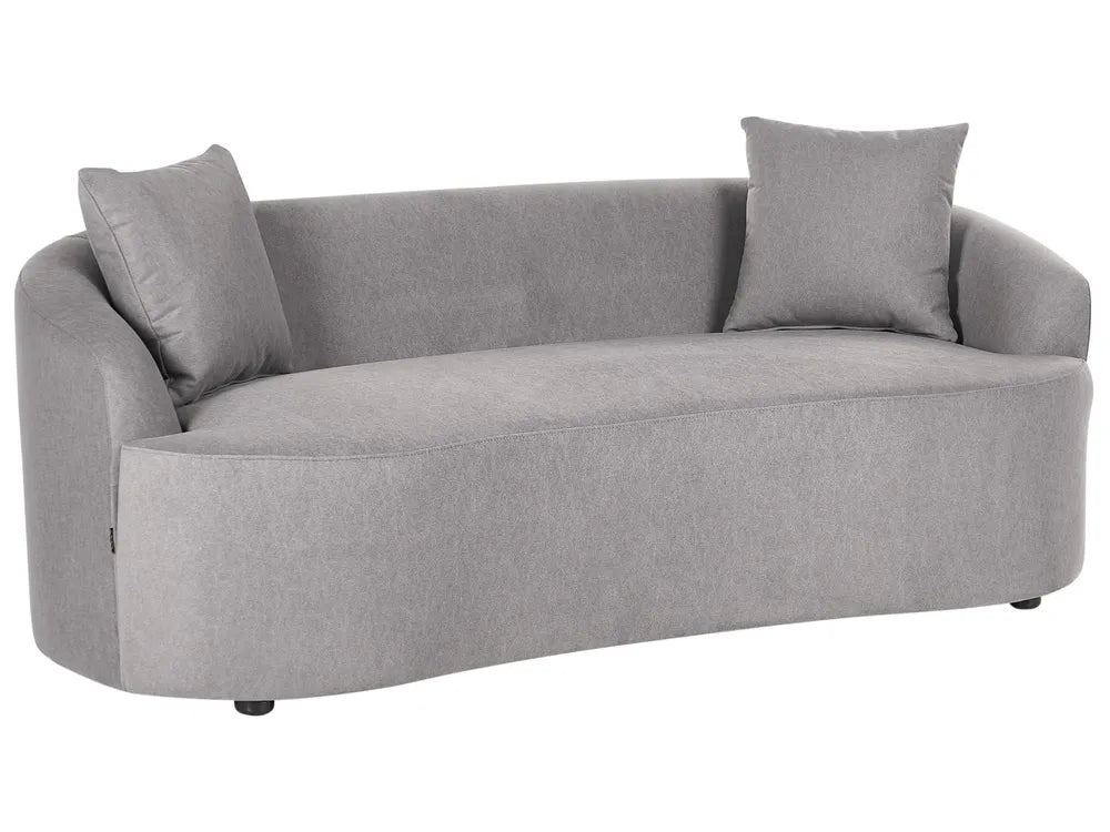 Sofa with Ottoman Fabric Grey Osmond