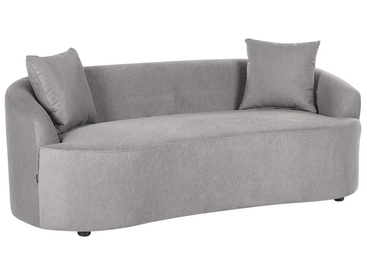 Sofa with Ottoman Fabric Grey Osmond