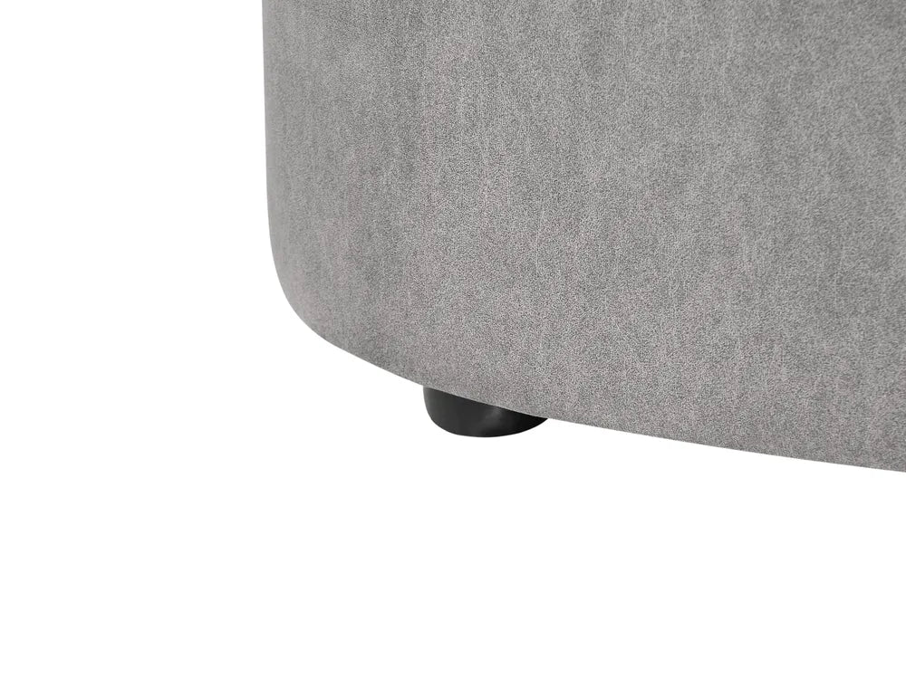 Sofa with Ottoman Fabric Grey Osmond