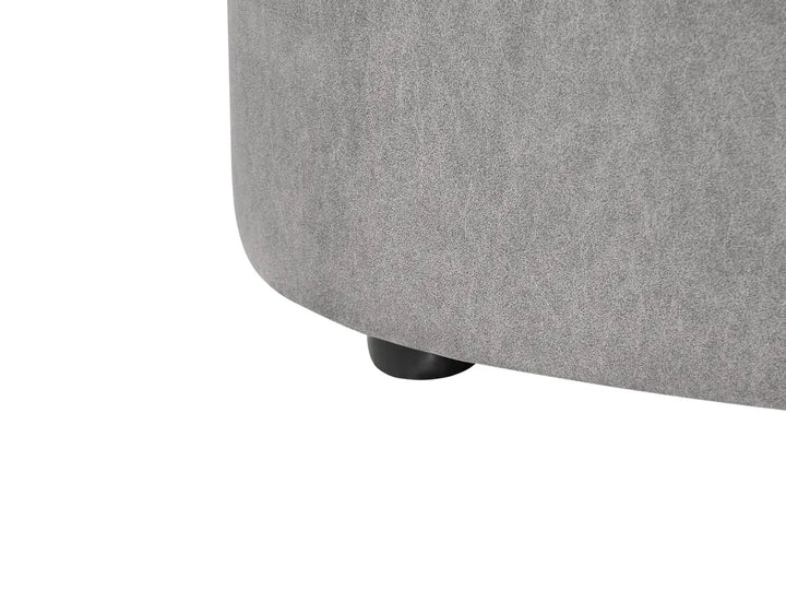 Sofa with Ottoman Fabric Grey Osmond
