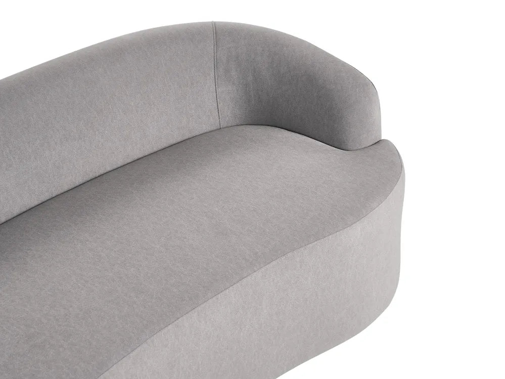 Sofa with Ottoman Fabric Grey Osmond