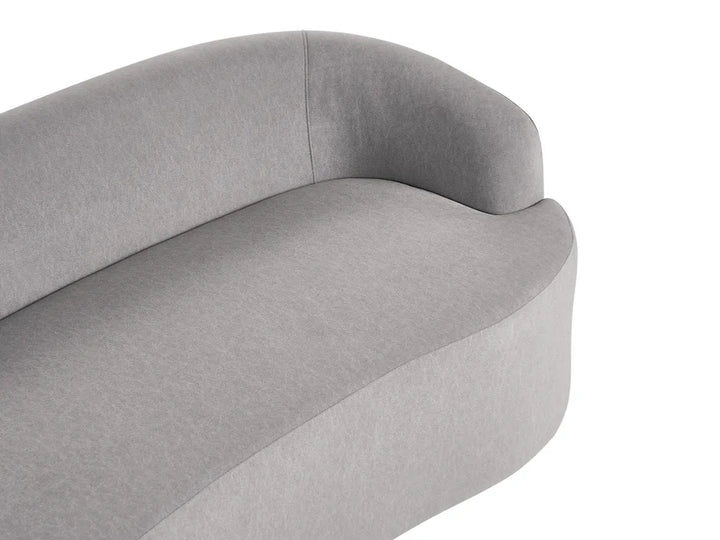 Sofa with Ottoman Fabric Grey Osmond
