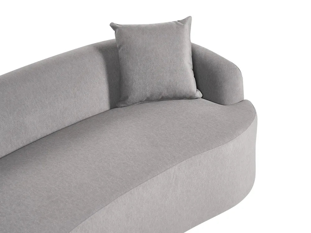 Sofa with Ottoman Fabric Grey Osmond