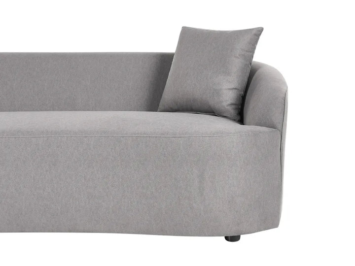 Sofa with Ottoman Fabric Grey Osmond