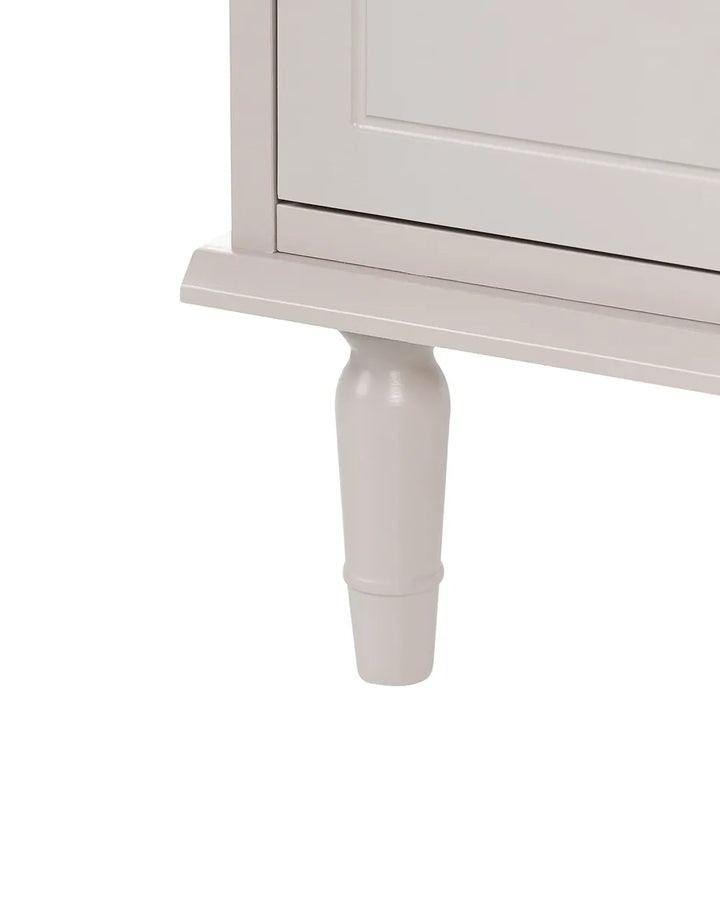 3 Drawer Bedside Table Beige Pippa