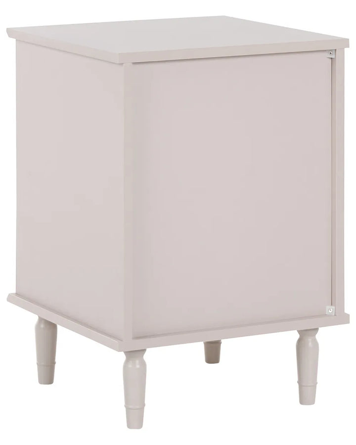 3 Drawer Bedside Table Beige Pippa