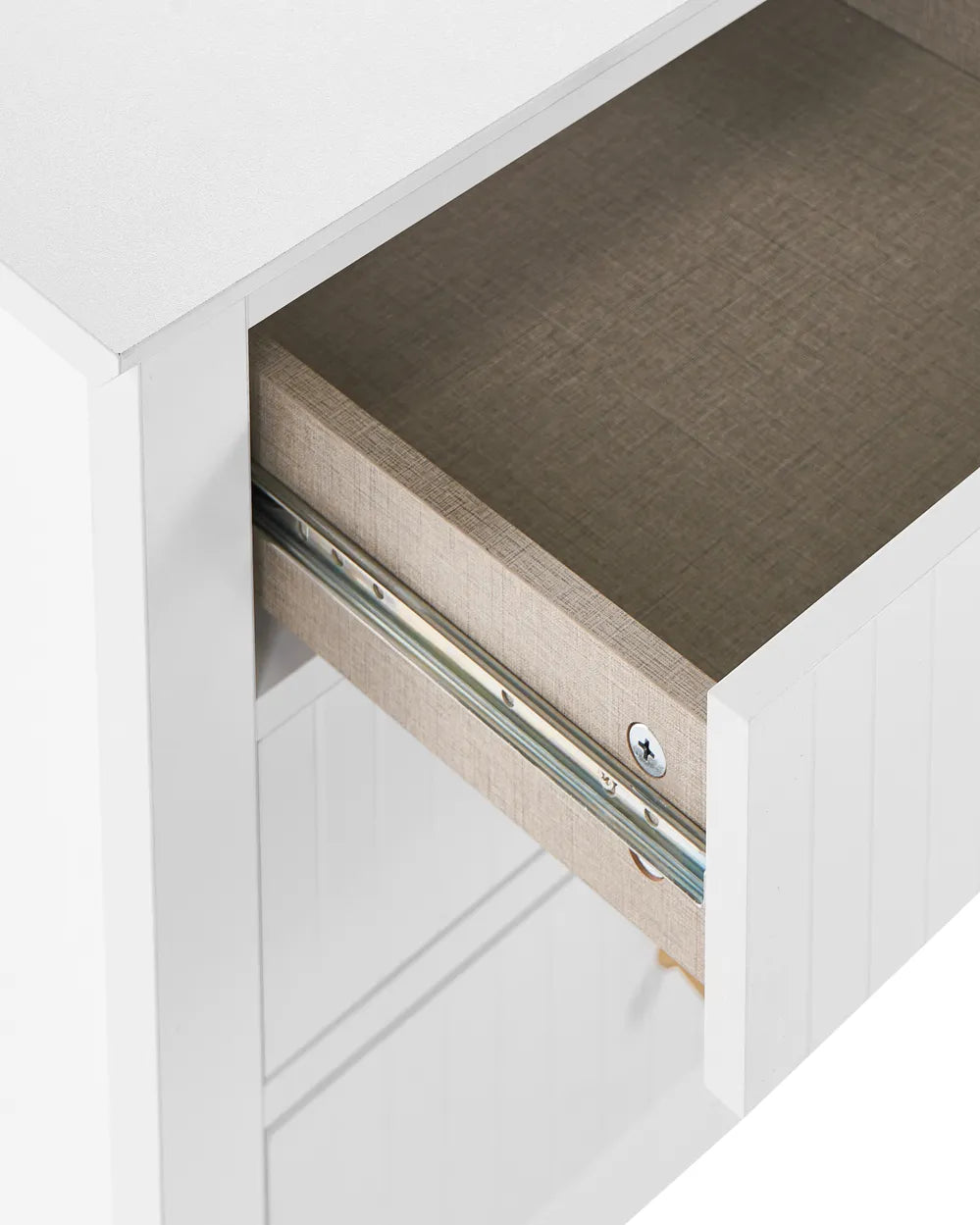 3 Drawer Bedside Table White Bonnie
