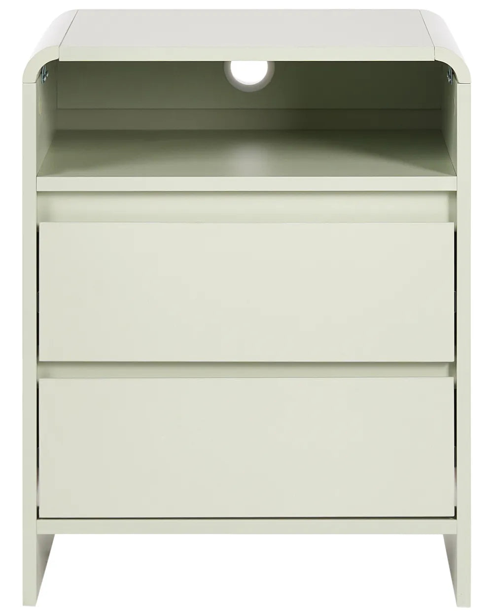 2 Drawer Bedside Table Light Green Mahlea