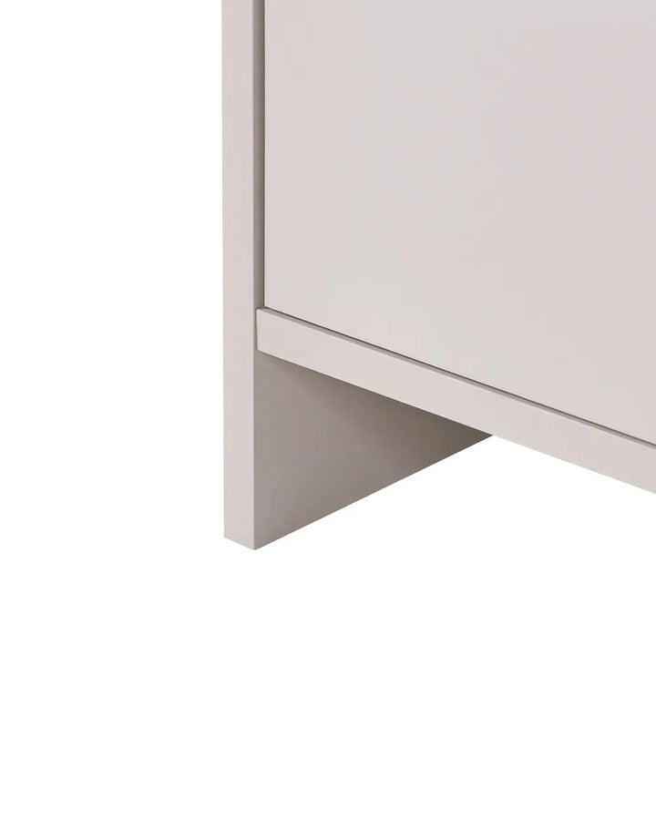 2 Drawer Bedside Table Light Beige Mahlea