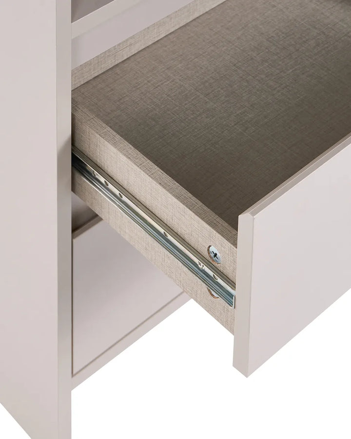 2 Drawer Bedside Table Light Beige Mahlea