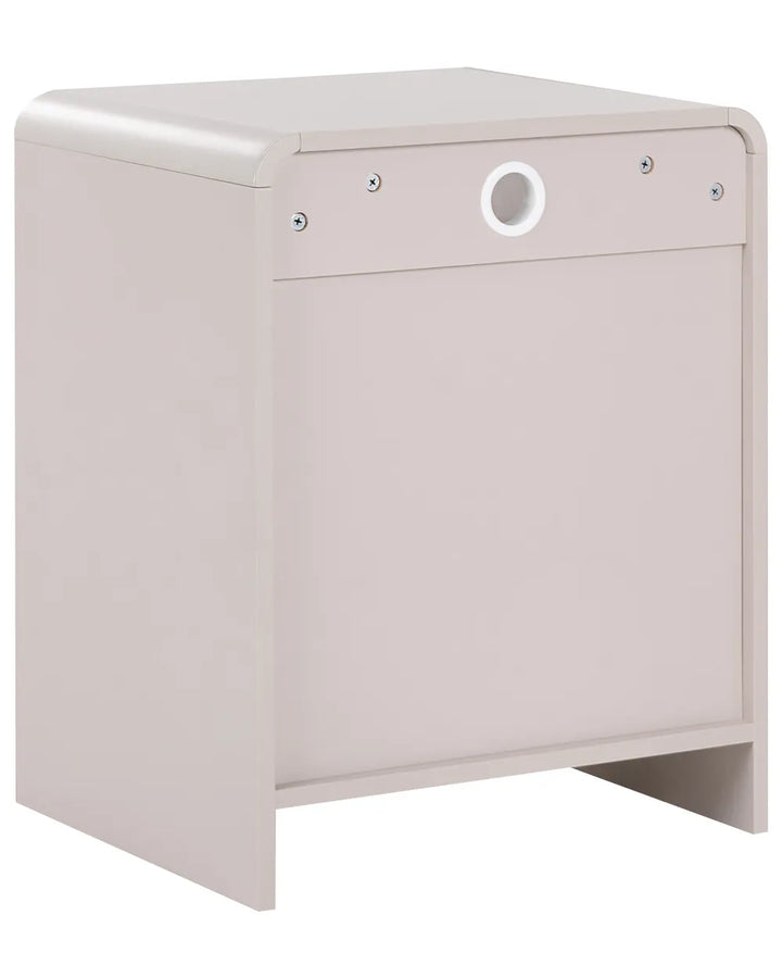 2 Drawer Bedside Table Light Beige Mahlea