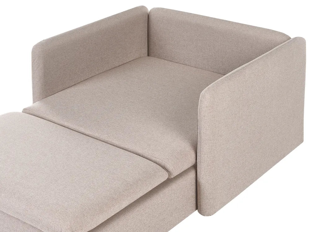 Chaise Longue Fabric Beige Nyhan