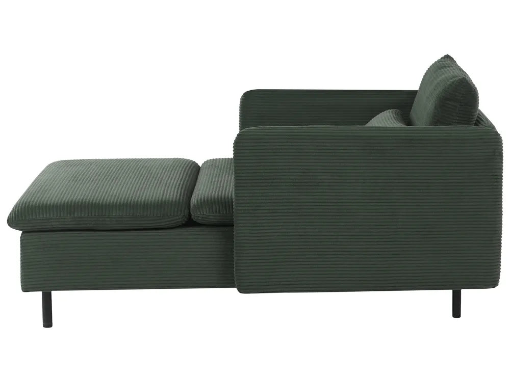 Modular U-Shape Sofa 4 Seater Corduroy Dark Green Nyhan