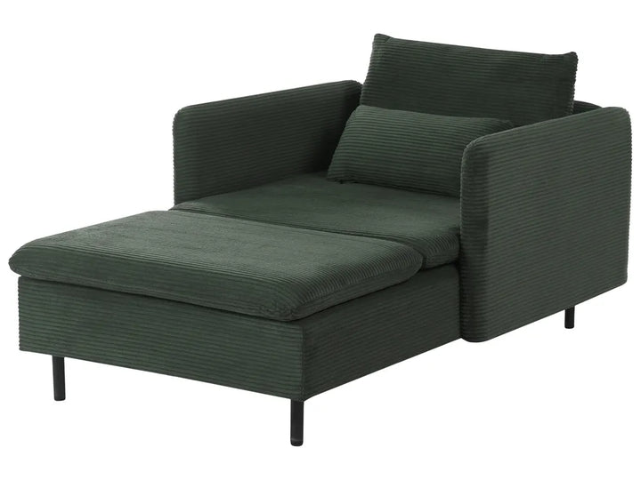 Modular U-Shape Sofa 4 Seater Corduroy Dark Green Nyhan