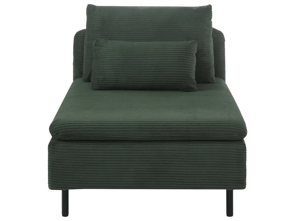 Modular U-Shape Sofa 4 Seater Corduroy Dark Green Nyhan