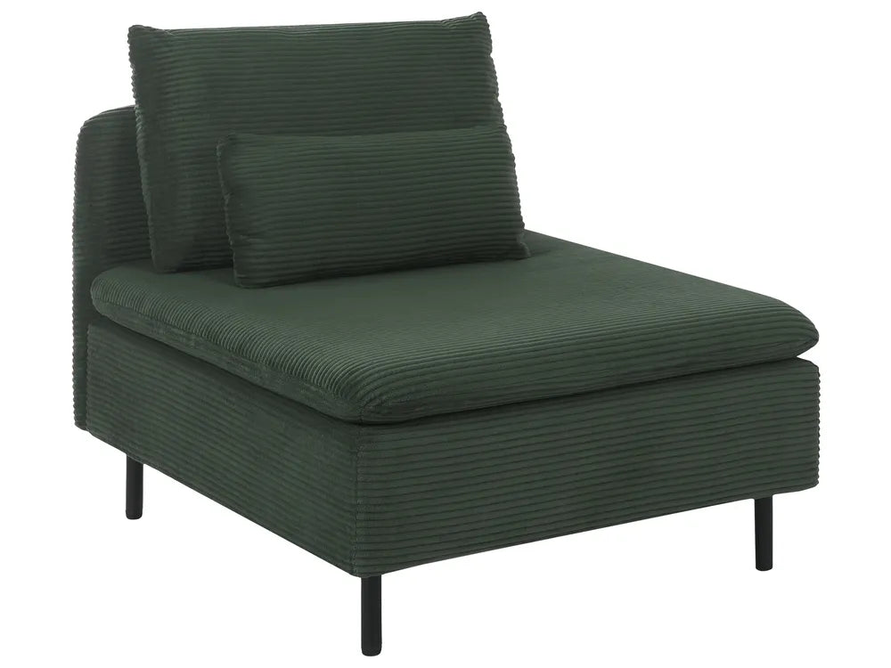 Modular U-Shape Sofa 4 Seater Corduroy Dark Green Nyhan