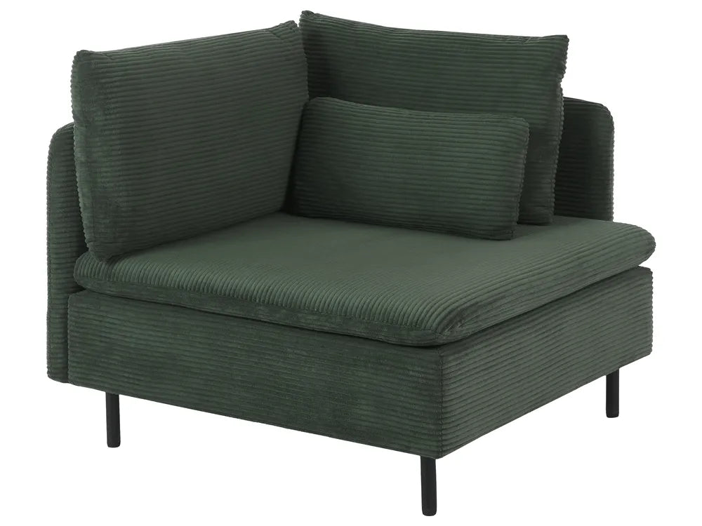 Modular Sofa 2 Seater Corduroy Dark Green Nyhan
