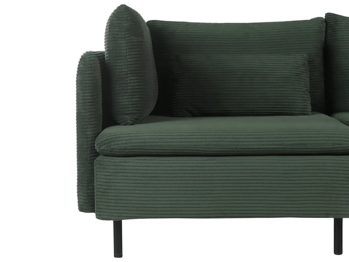 Modular Sofa 2 Seater Corduroy Dark Green Nyhan