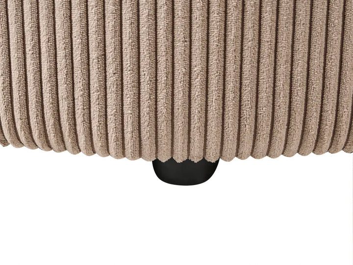 Right-Hand Chaise Longue Corduroy Dark Beige Shane