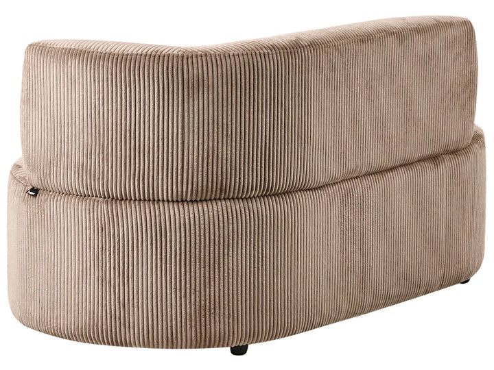 Right-Hand Chaise Longue Corduroy Dark Beige Shane