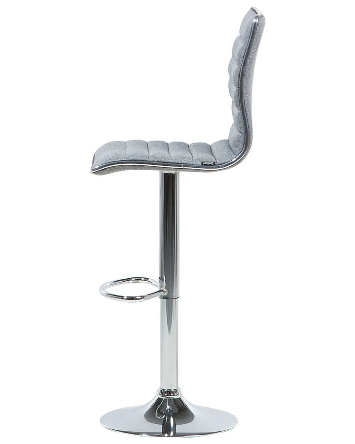Set of 2 Bar Chairs Swivel Grey Sydney