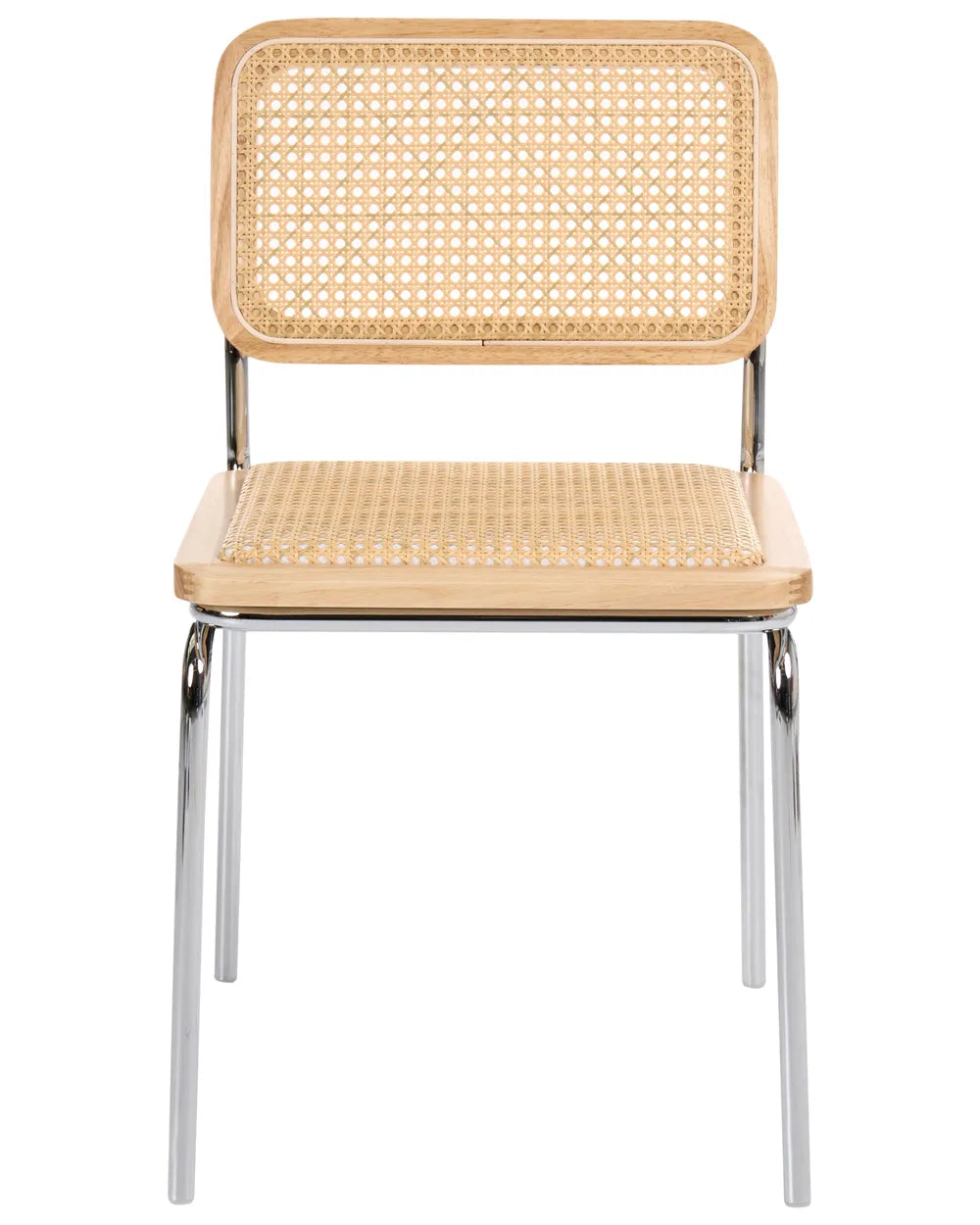Set of 2 Dining Chairs PE Rattan Light Brown Sipriano