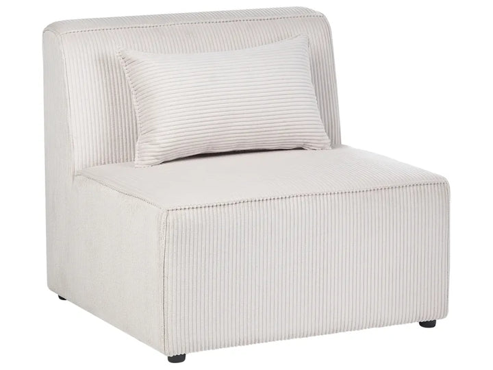Modular Sofa 3 Seater Beige Corduroy Ilkeston