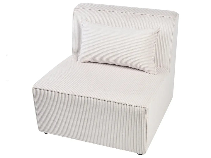 Modular Sofa 3 Seater Beige Corduroy Ilkeston