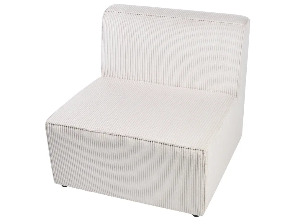 Modular Sofa 3 Seater Beige Corduroy Ilkeston