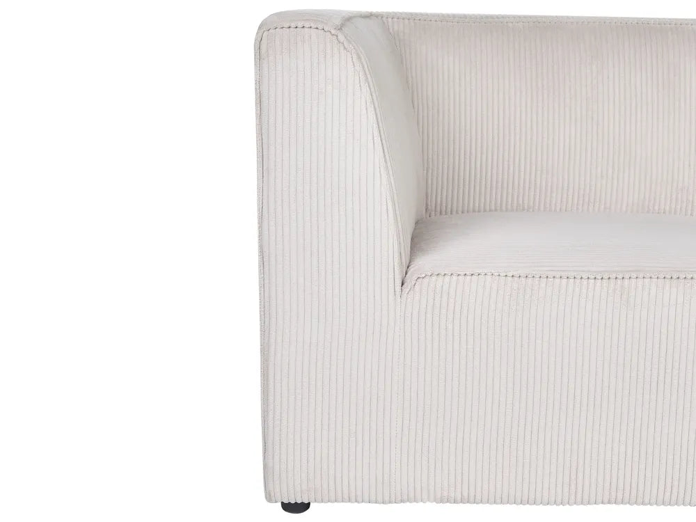 Modular Sofa 3 Seater Beige Corduroy Ilkeston