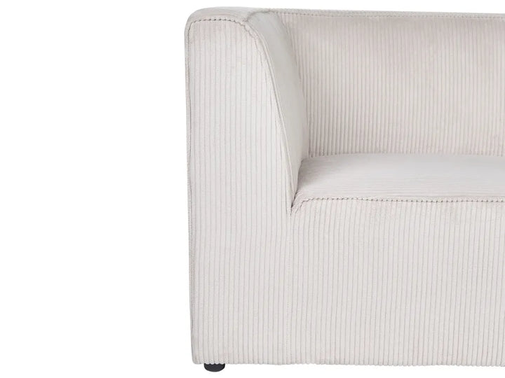 Modular Sofa 3 Seater Beige Corduroy Ilkeston