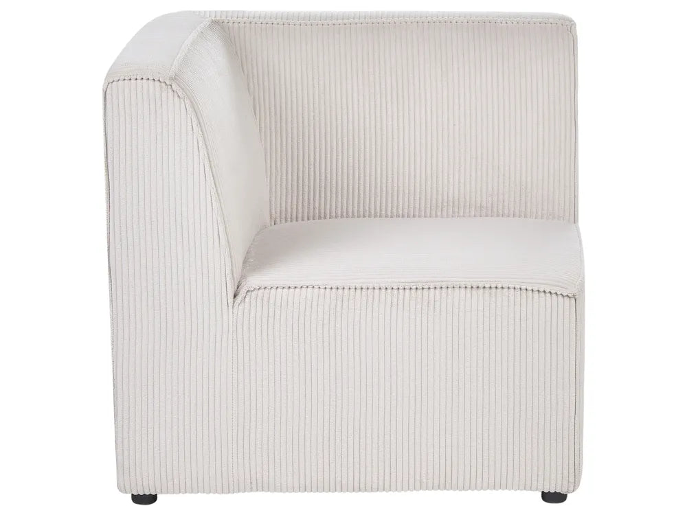 Modular Sofa 3 Seater Beige Corduroy Ilkeston