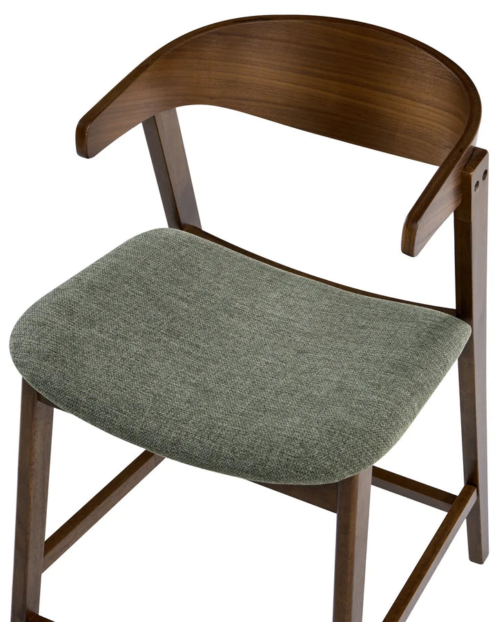Set of 2 Bar Chairs Dark Green/ Brown Cassina