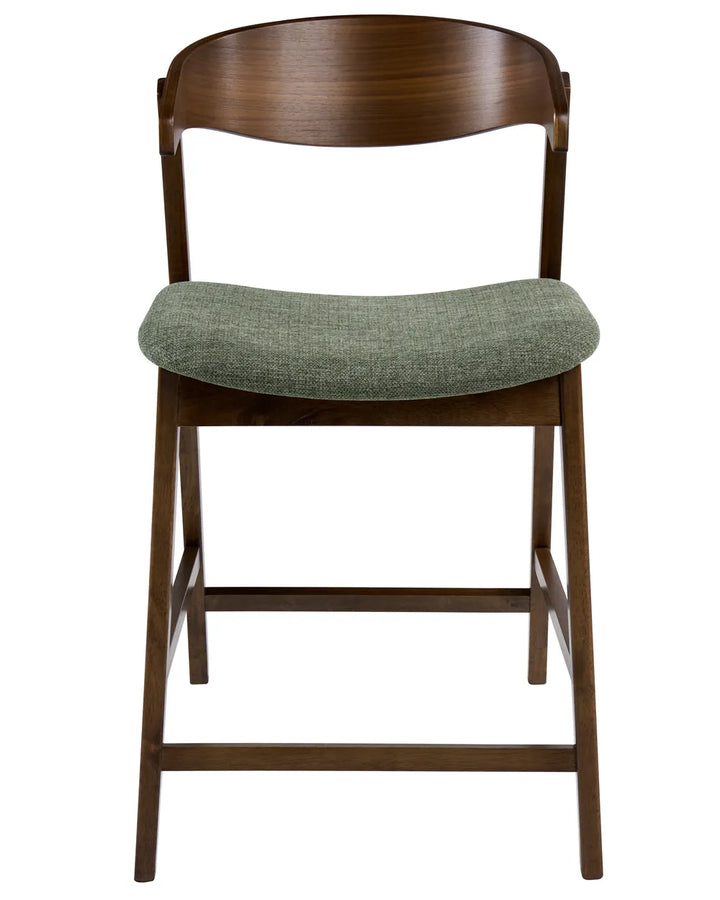 Set of 2 Bar Chairs Dark Green/ Brown Cassina