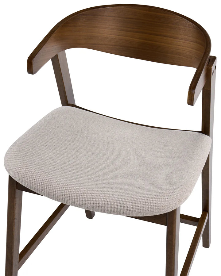 Set of 2 Bar Chairs Brown/ Beige Cassina