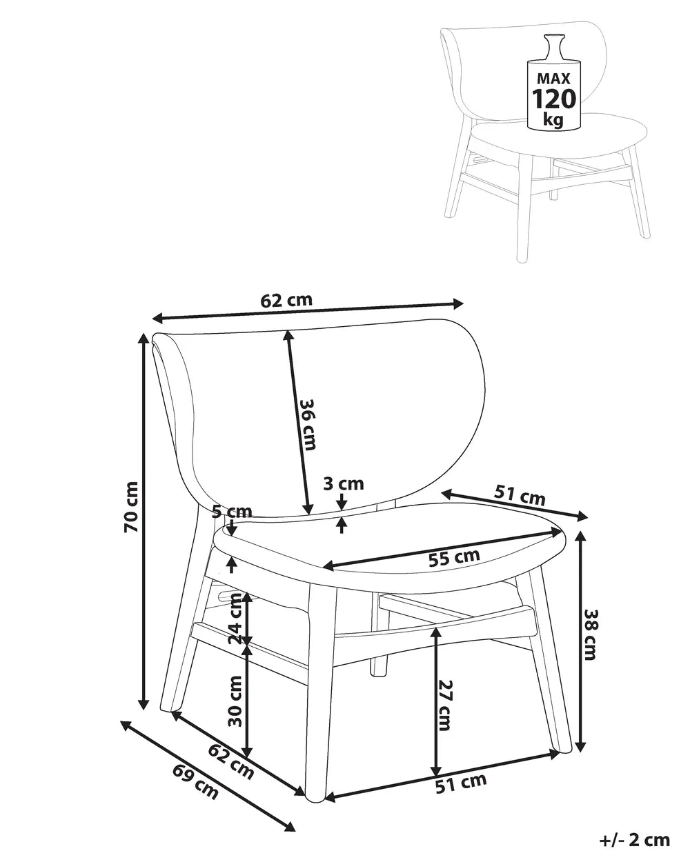 Armchair Boucle Taupe Jo
