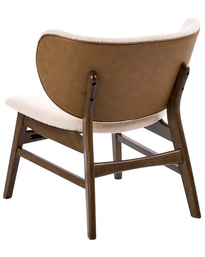 Armchair Boucle Brown/ Light Beige Jo