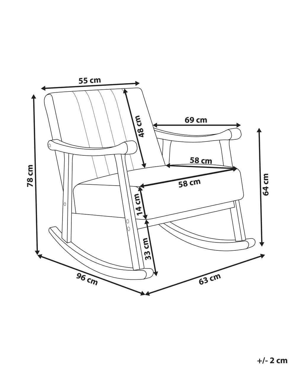 Rocking Chair Boucle Off-White Poly