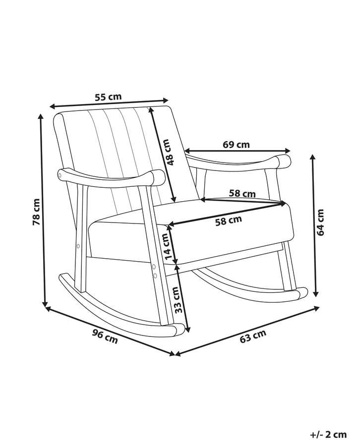 Rocking Chair Boucle Off-White Poly