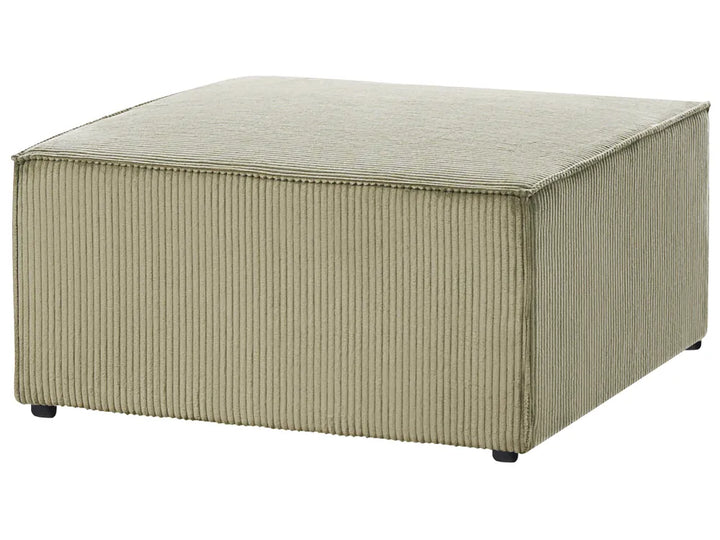 Modular Corner Sofa 4 Seater Left Hand Green Corduroy with Ottoman Ilkeston