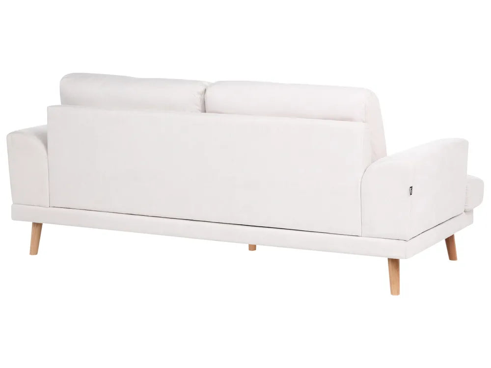 Living Room Set 4 Seater Fabric Light Beige Santorini