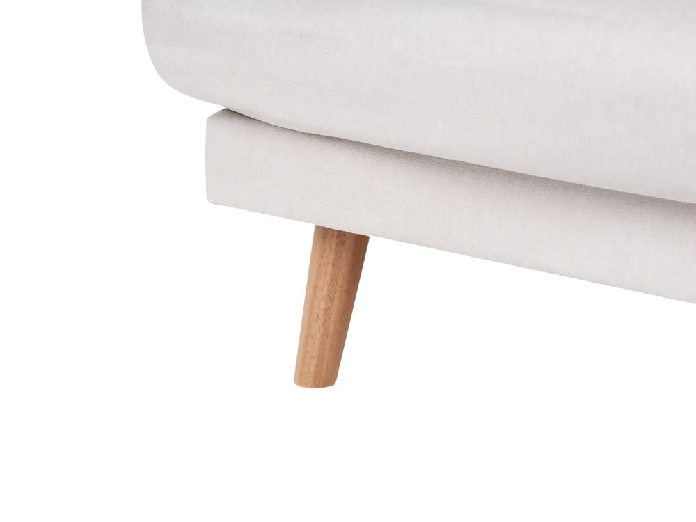Living Room Set 4 Seater Fabric Light Beige Santorini