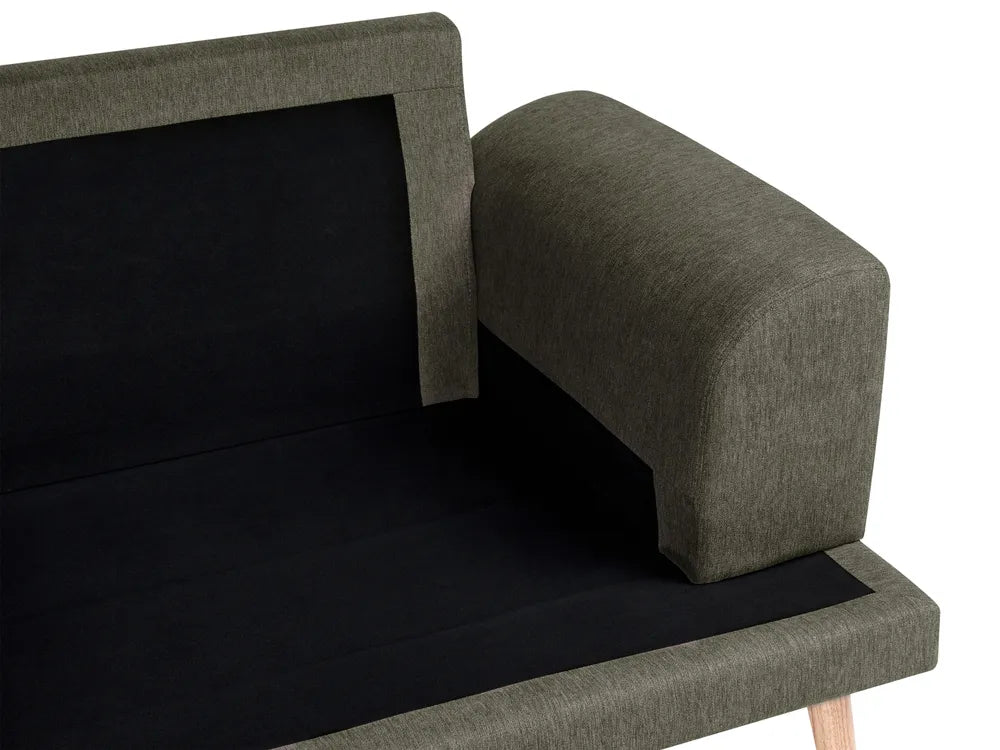 Living Room Set 4 Seater Fabric Green Santorini