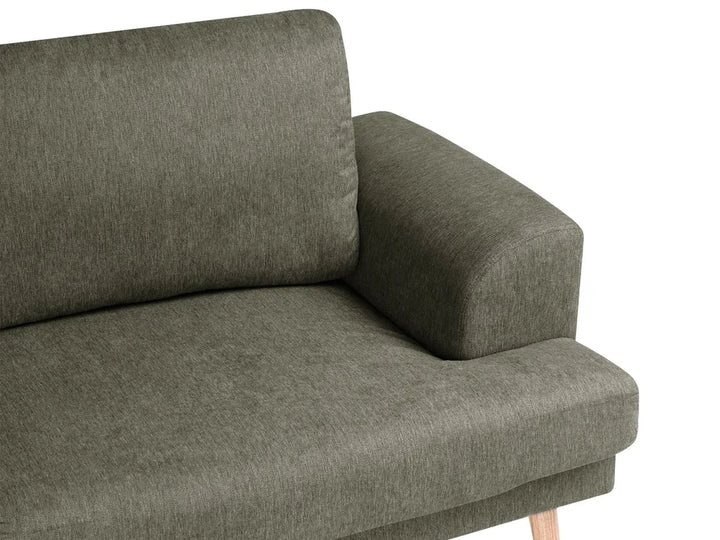 Living Room Set 4 Seater Fabric Green Santorini