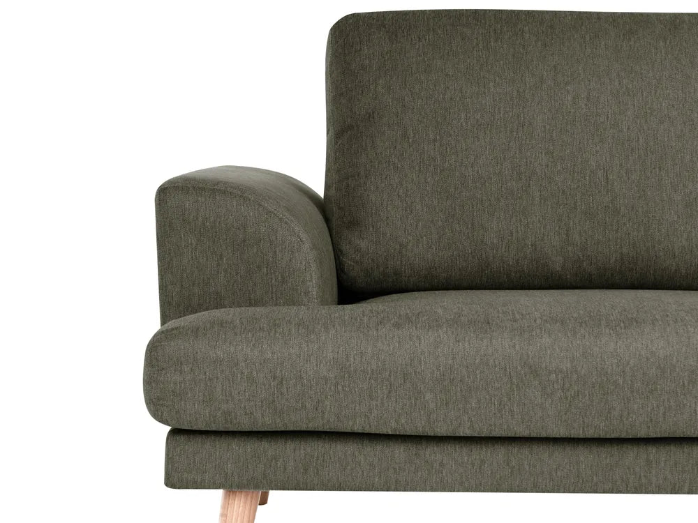 Living Room Set 4 Seater Fabric Green Santorini