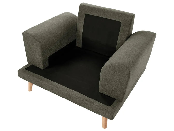 Living Room Set 4 Seater Fabric Green Santorini