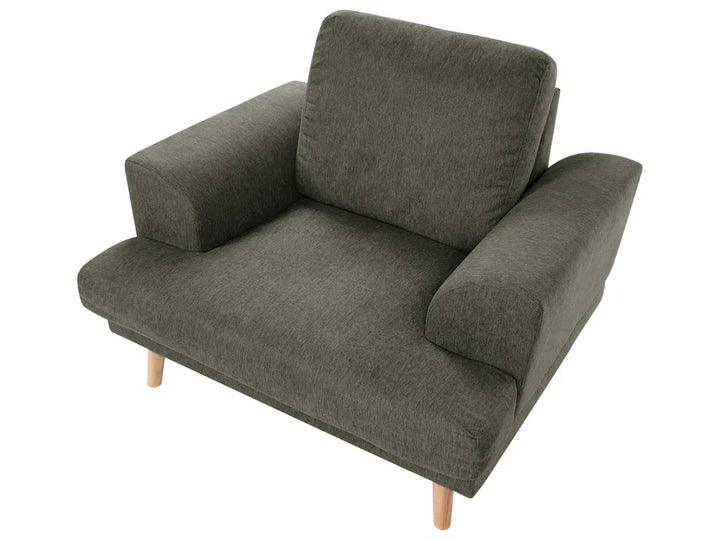 Living Room Set 4 Seater Fabric Green Santorini