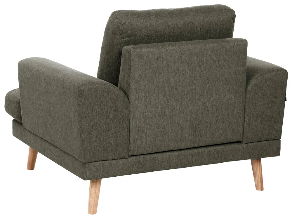 Living Room Set 4 Seater Fabric Green Santorini