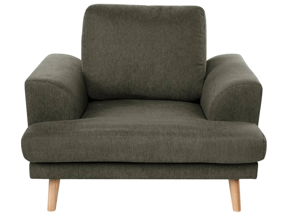 Living Room Set 4 Seater Fabric Green Santorini